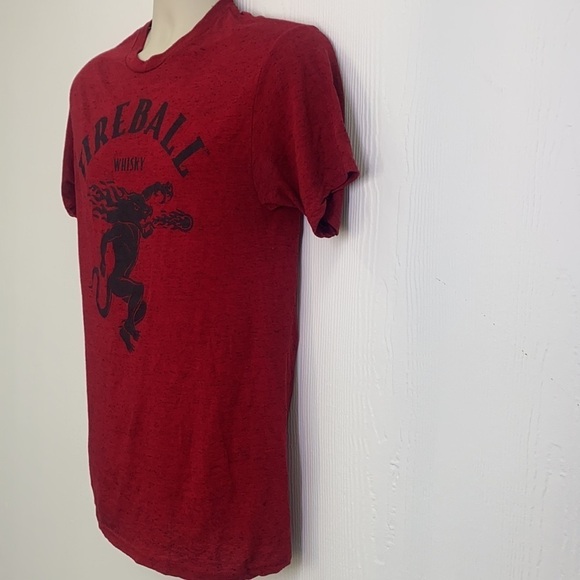 Fireball Whiskey - Vintage Red Fireball Whiskey Graphic Tee Shirt Size Medium - Picture 5 of 10